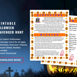 Spooktacular Halloween Scavenger Hunt Printable