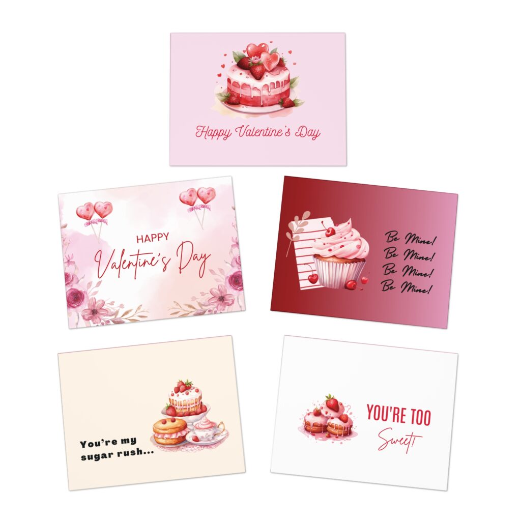 Dessert-themed Valentine's Day cards 2024