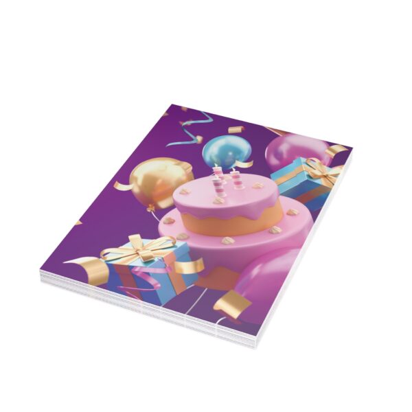 3D Art Balloons, Cake, Gifts Happy Birthday Greeting Cards - Image 5