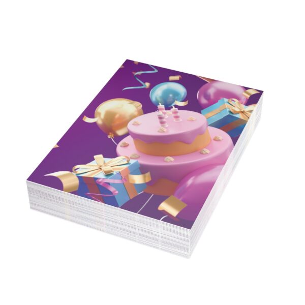 3D Art Balloons, Cake, Gifts Happy Birthday Greeting Cards - Image 7